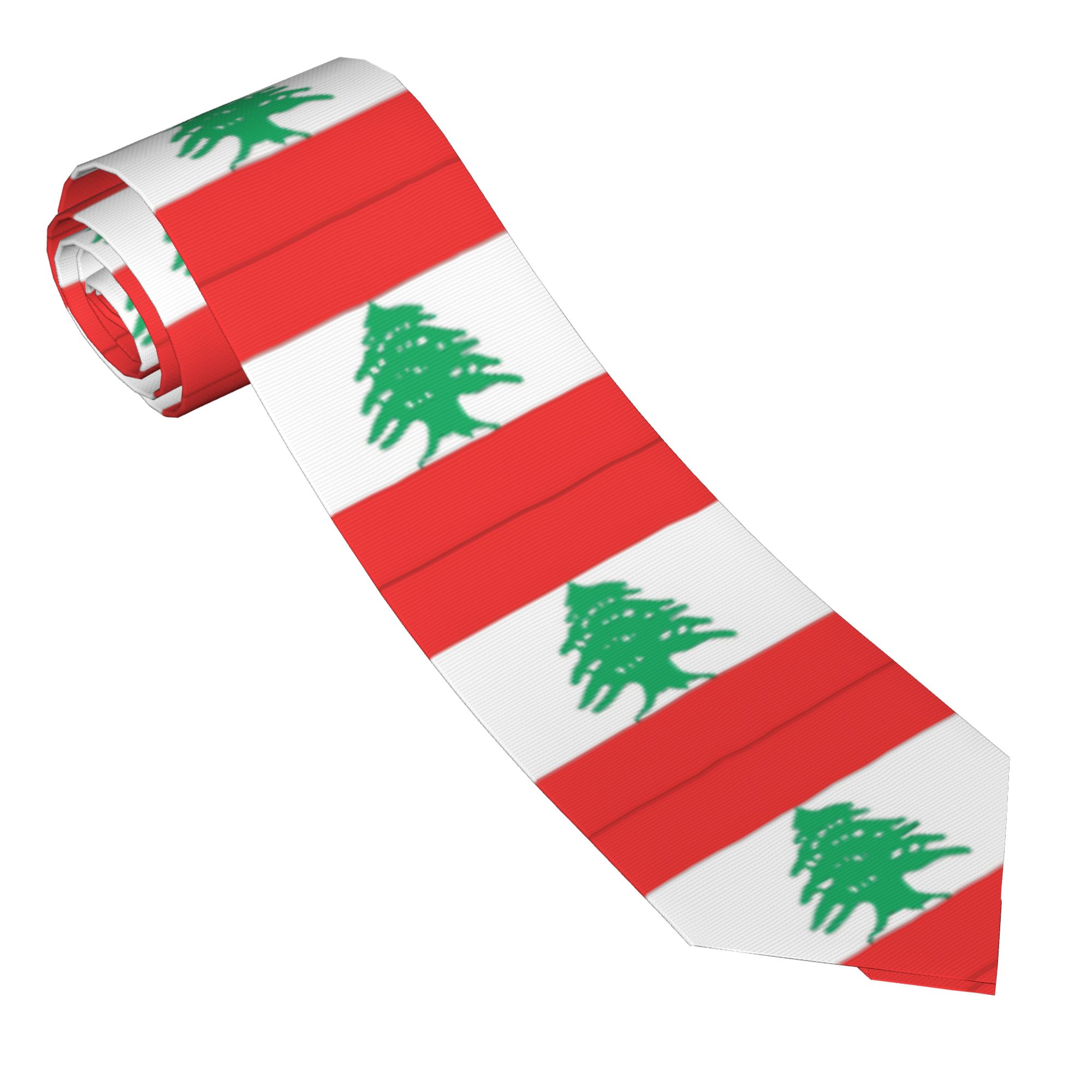 Men Accessories Lebanon - เนคไทลายธงชาติเลบานอน สำหรับงานแต่งงาน ผู้ชาย ดีไซน์หรูหรา คุณภาพเยี่ยม