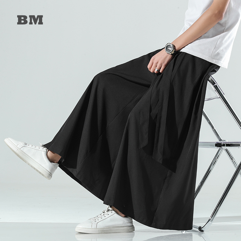 Men'S Kimono Accessories - 2026 ฮาคามะญี่ปุ่นฮาราจูกุชุดกิโมโนขนาดบวกสบายๆกางเกงกว้างผู้ชายเสื้อผ้าสไตล์จีนฮันฟู ถังสูทเสื้อผ้าผู้ชาย