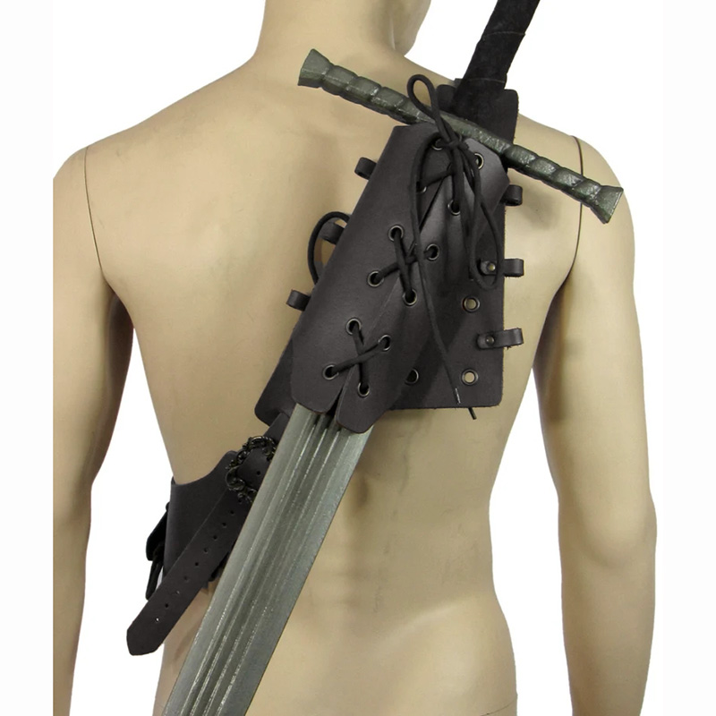 Men'S Viking Accessories - ดาบยุคกลางไหล่กลับ Sheath Scabbard ผู้ถือนักรบไวกิ้งคอสเพลย์เครื่องแต่งกายผู้ชาย Larp PU