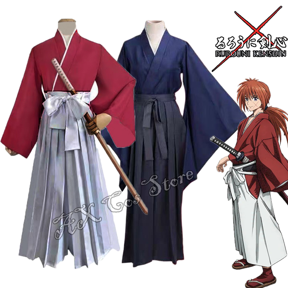 Men'S Kimono Accessories - อะนิเมะรุโรนิ เคนชิน ฮิมูระ เคนชินคอสเพลย์เครื่องแต่งกายวิกผมซามูไรเครื่องแบบเคนโด้ชุดกิโมโนชุดฮาโลวีนเครื่องแต่งกายสำหรับผู้ชายผู้หญิง
