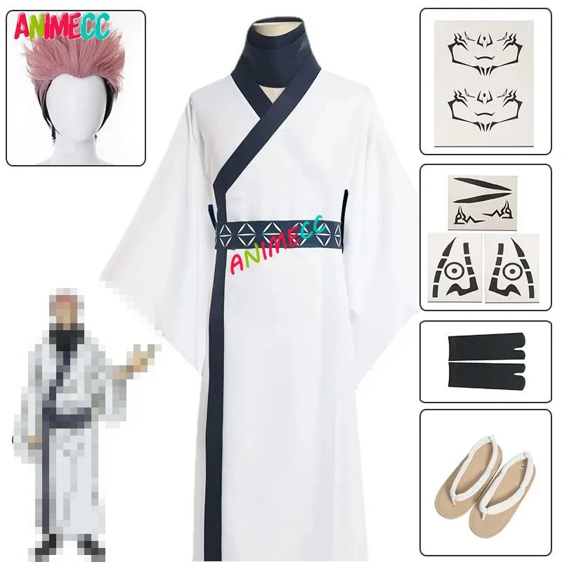 Men'S Kimono Accessories - อะนิเมะ S-2XL Ryomen Sukuna วิกชุดคอสเพลย์ผู้หญิงชุดสักลาย JAS