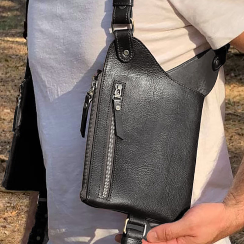 Men'S Viking Accessories - กระเป๋าหนังสไตล์สตีมพังก์ยุคกลาง สายรัดปรับได้ ใช้เป็นกระเป๋าสะพายข้าง ใส่โทรศัพท์ กระเป๋าสตางค์ กระเป๋าใส่ของ