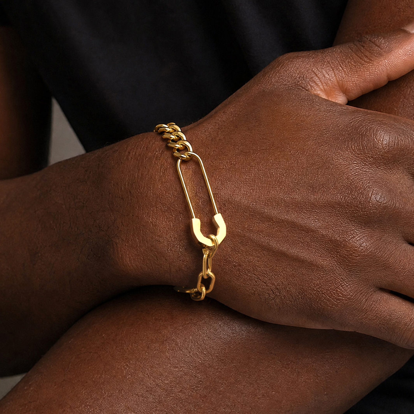 Men Accessories Ring And Bracelet - สร้อยข้อมือ Vnox Men Paperclip Cuban Link,