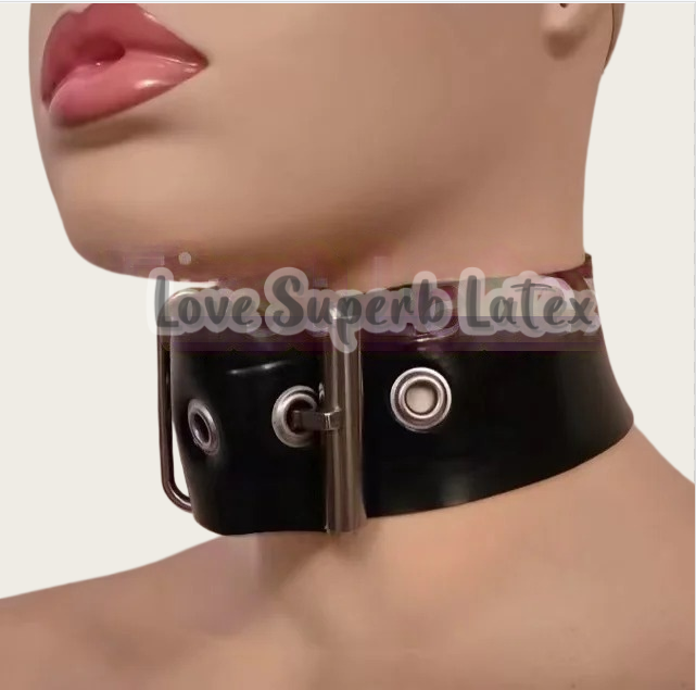 Men Accessories For Neck - ปลอกคอลาเท็กซ์เซ็กซี่ขนาด 0.4 มม. สายรัดคอแบบยางสำหรับผู้หญิงและผู้ชาย งานแฮนด์เมด โซ่คล้องคอ