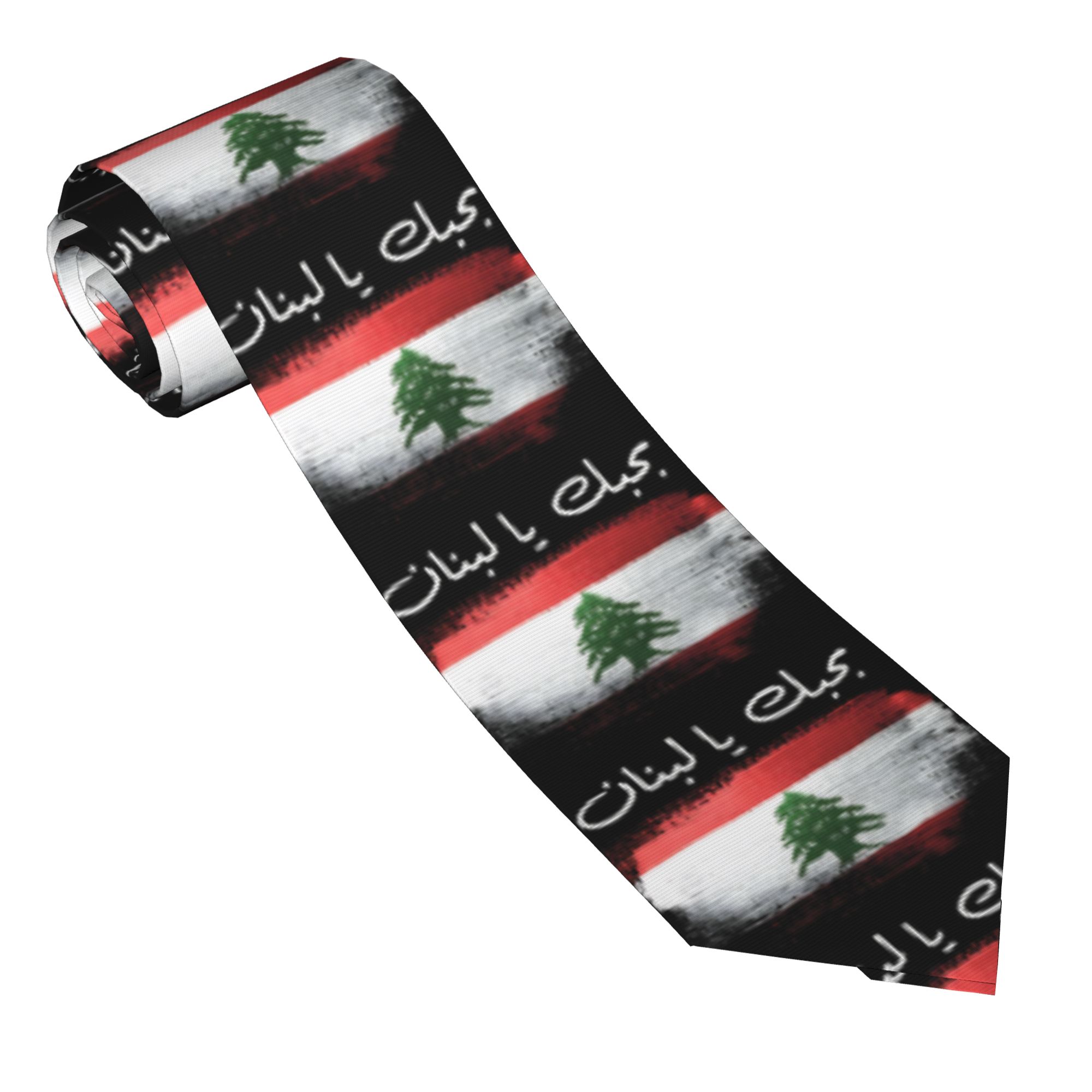 เนคไทลายธงชาติเลบานอน เนคไทลำล - Men Accessories Lebanon บทวิจารณ์และราคา