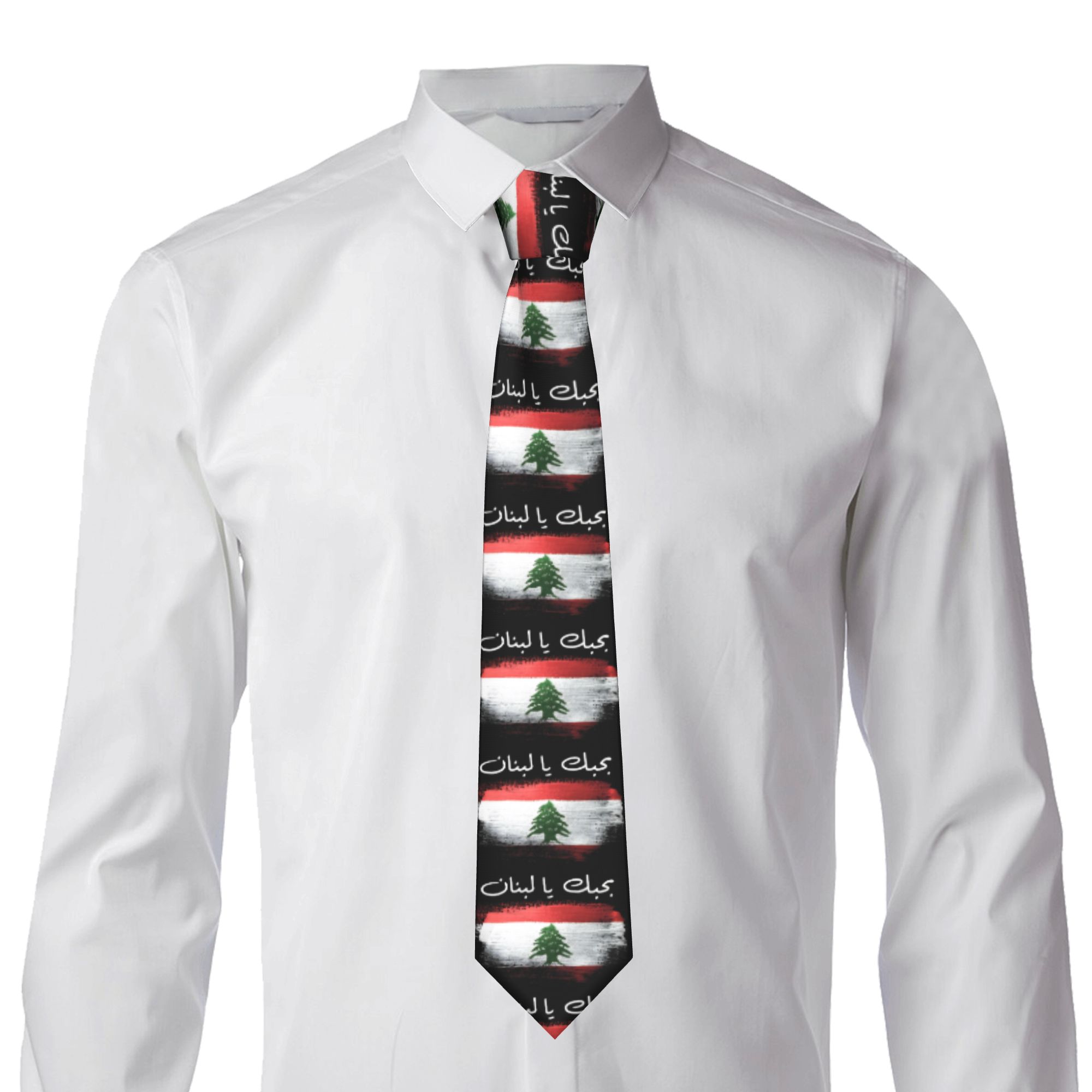 เนคไทลายธงชาติเลบานอน เนคไทลำล - Men Accessories Lebanon บทวิจารณ์และราคา