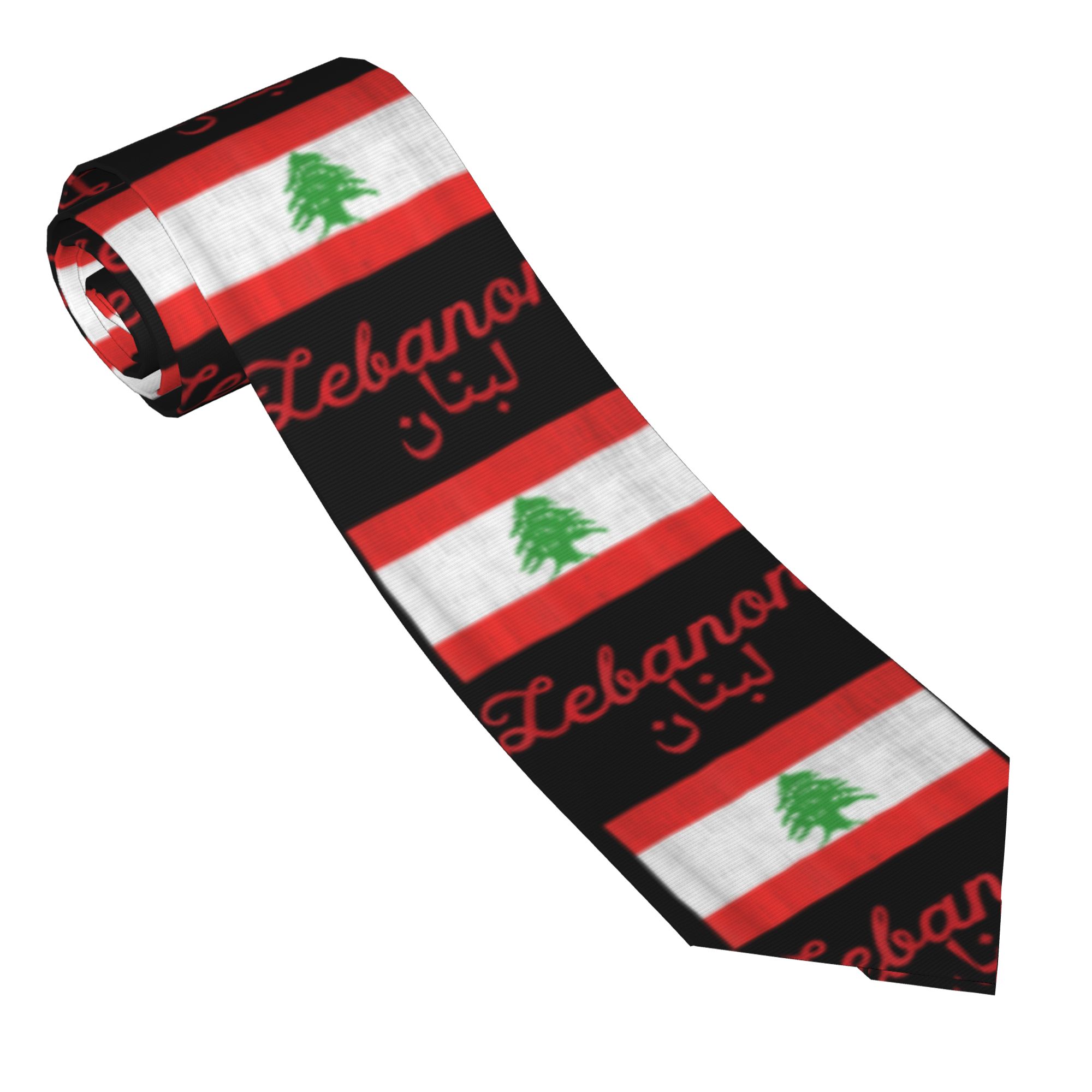 เนคไทลายธงชาติเลบานอน สไตล์เรโ - Men Accessories Lebanon บทวิจารณ์และราคา