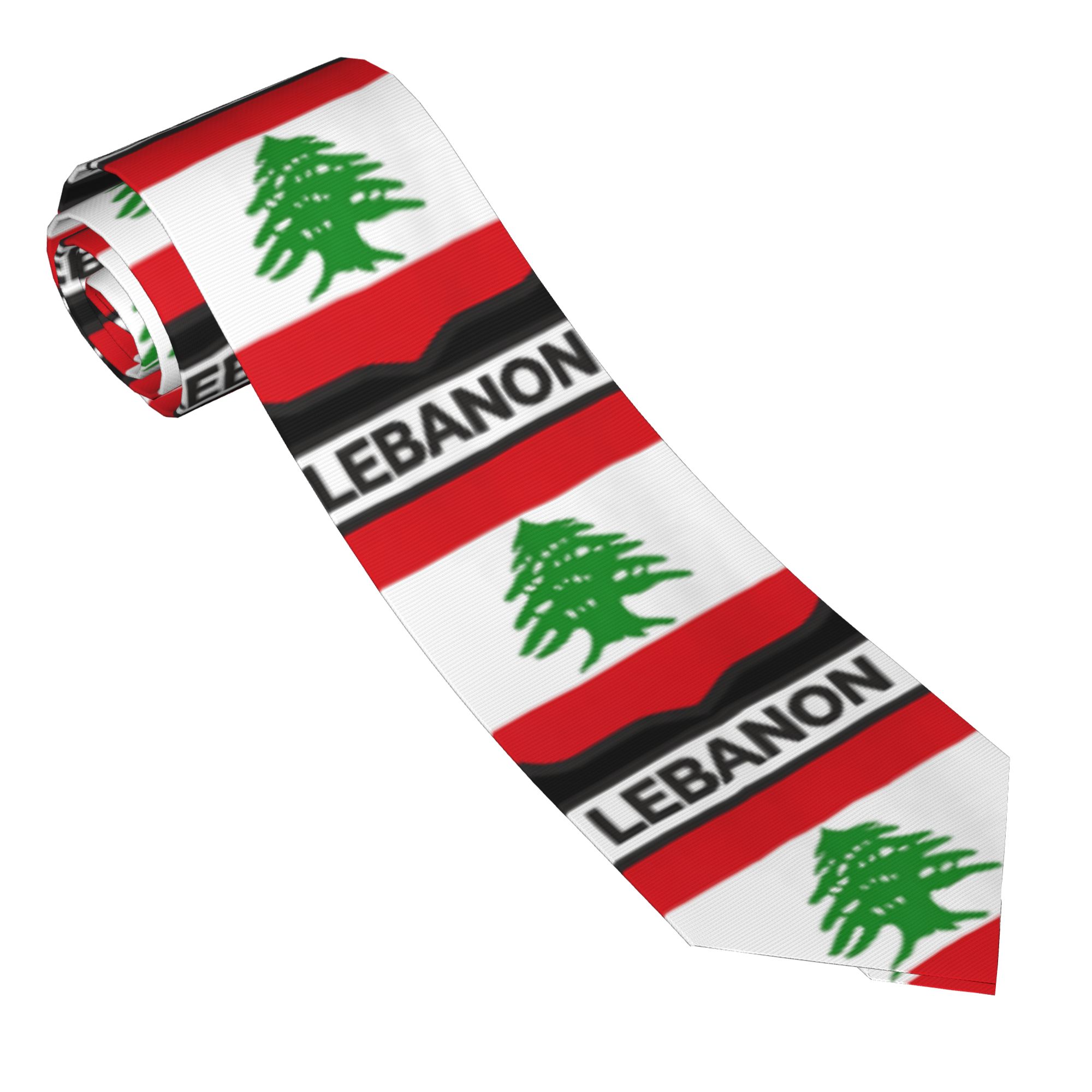 เนคไทลายธงชาติเลบานอน เนคไทลำล - Men Accessories Lebanon บทวิจารณ์และราคา