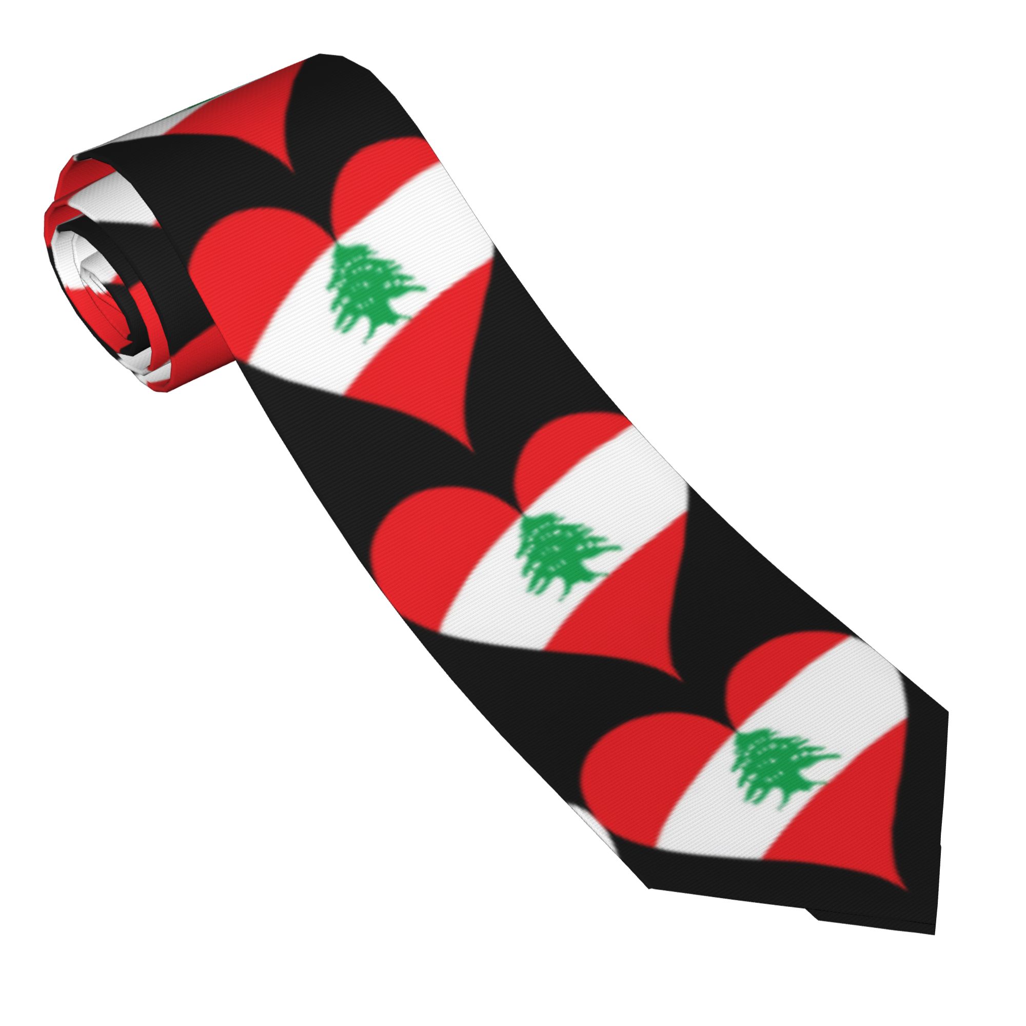 เนคไทรูปหัวใจธงชาติเลบานอน สำห - Men Accessories Lebanon บทวิจารณ์และราคา
