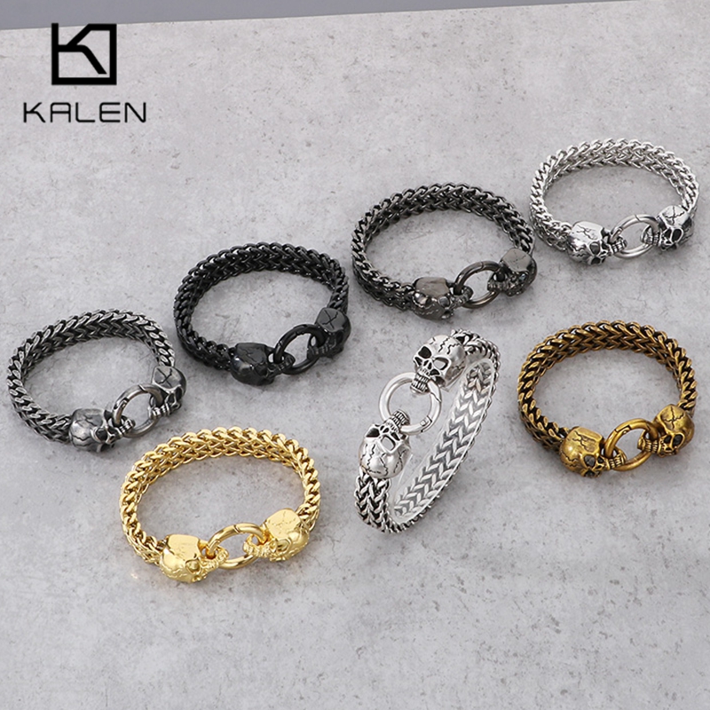 Kalen สร้อยข้อมือสแตนเลสสไตล์พ - Men Accessories Ring And Bracelet บทวิจารณ์และราคา