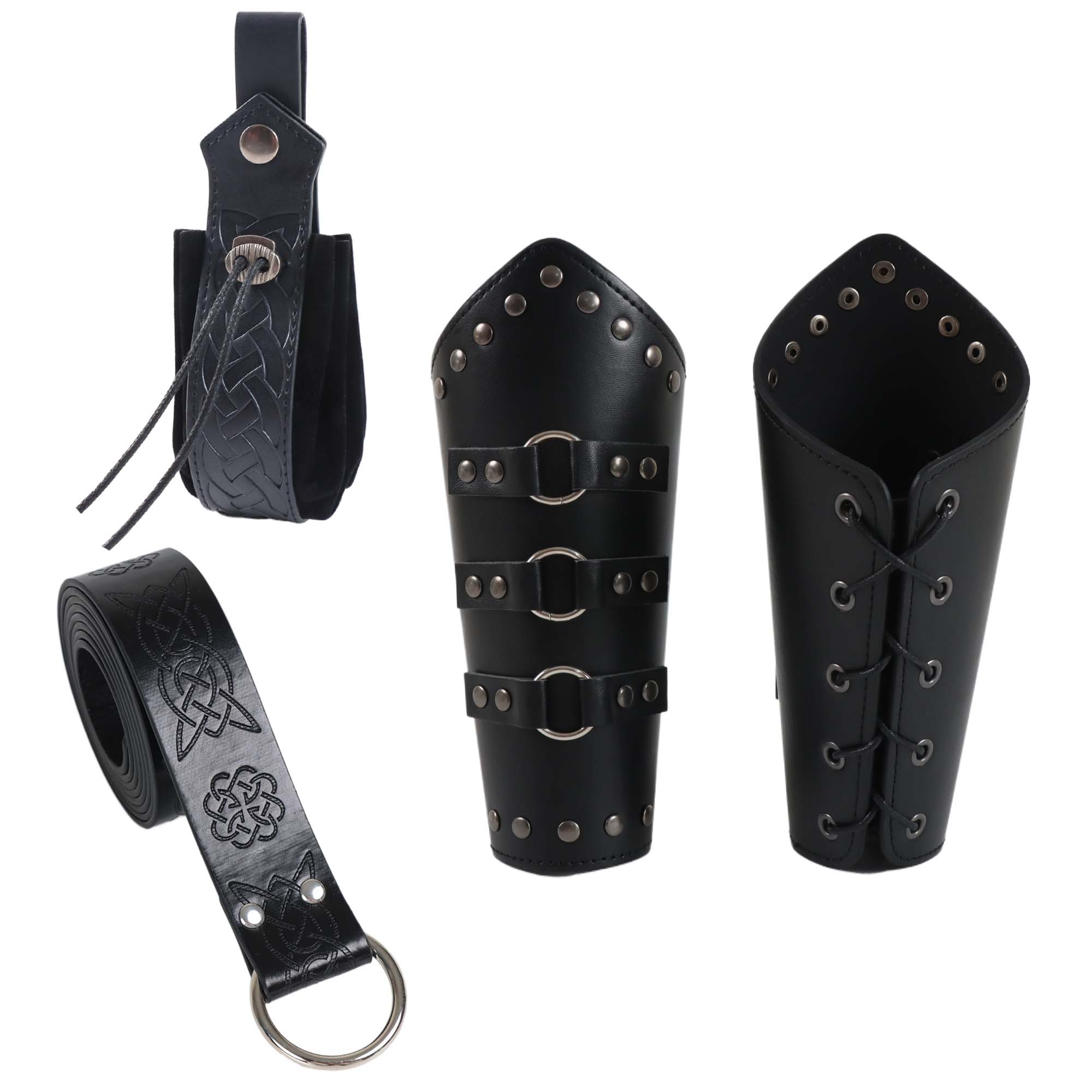 ชุดเข็มขัดหนัง PU หุ้มแขนสำหรั - Men'S Viking Accessories บทวิจารณ์และราคา