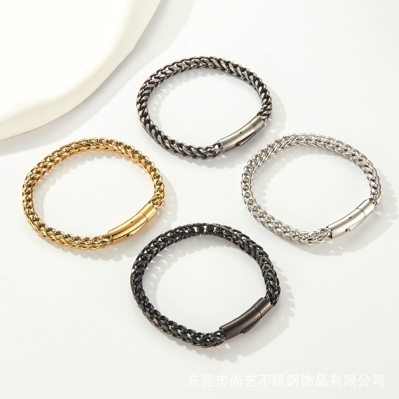 สร้อยข้อมือผู้ชายไทเทเนียมสตีล - Men Accessories Ring And Bracelet บทวิจารณ์และราคา