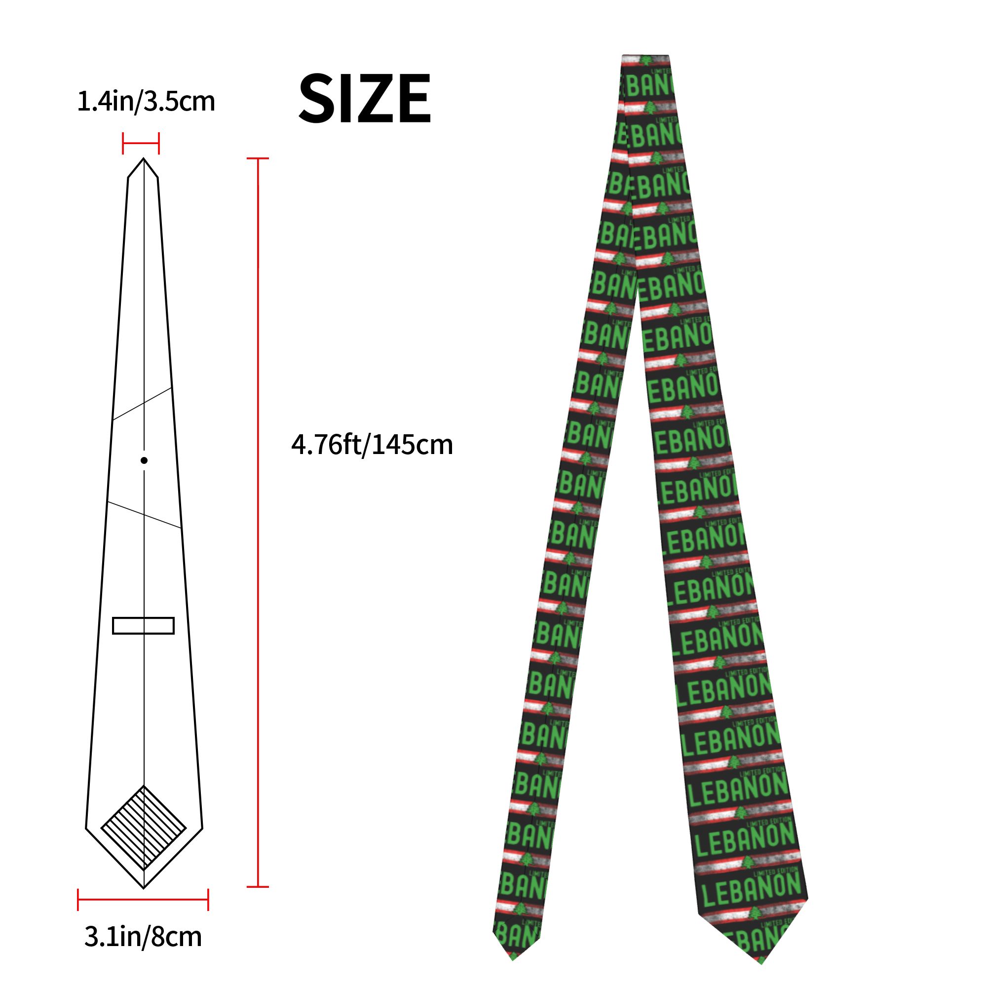 เนคไทลายธงชาติเลบานอน ดีไซน์เน - Men Accessories Lebanon บทวิจารณ์และราคา