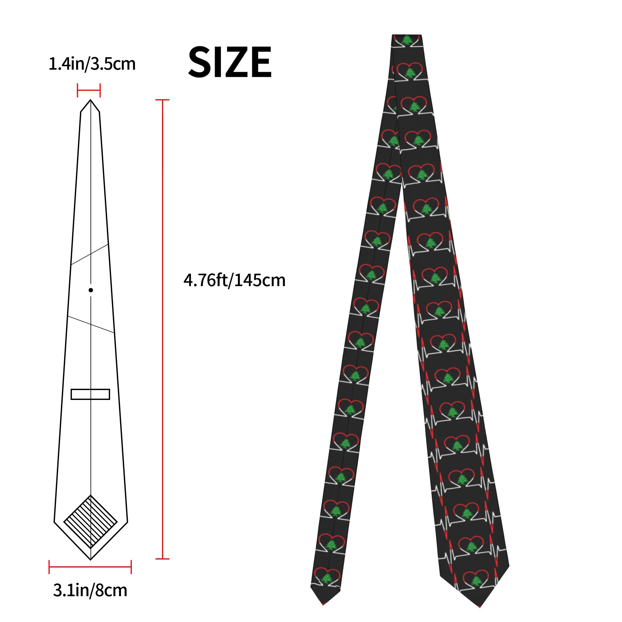 เนคไทลายธงชาติเลบานอนพร้อมลายห - Men Accessories Lebanon บทวิจารณ์และราคา