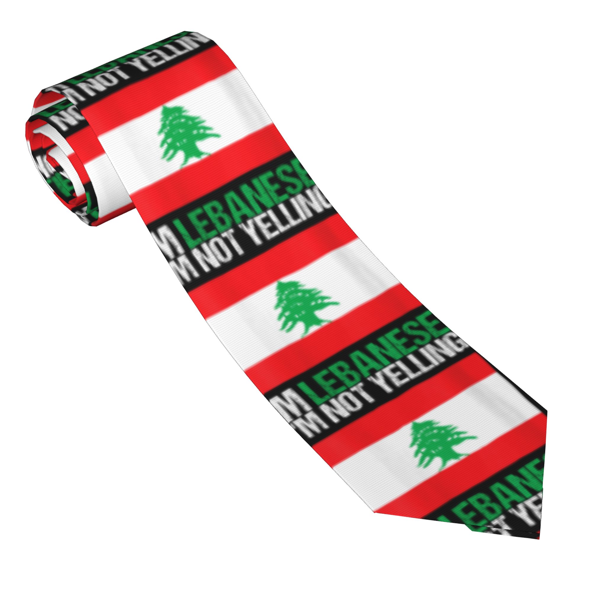 เนคไทผู้ชาย ลายธงชาติเลบานอน ไ - Men Accessories Lebanon บทวิจารณ์และราคา