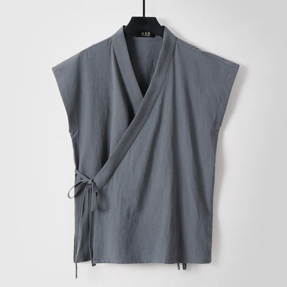 เสื้อกล้ามผ้าฝ้ายลินินสำหรับผู - Men'S Kimono Accessories บทวิจารณ์และราคา