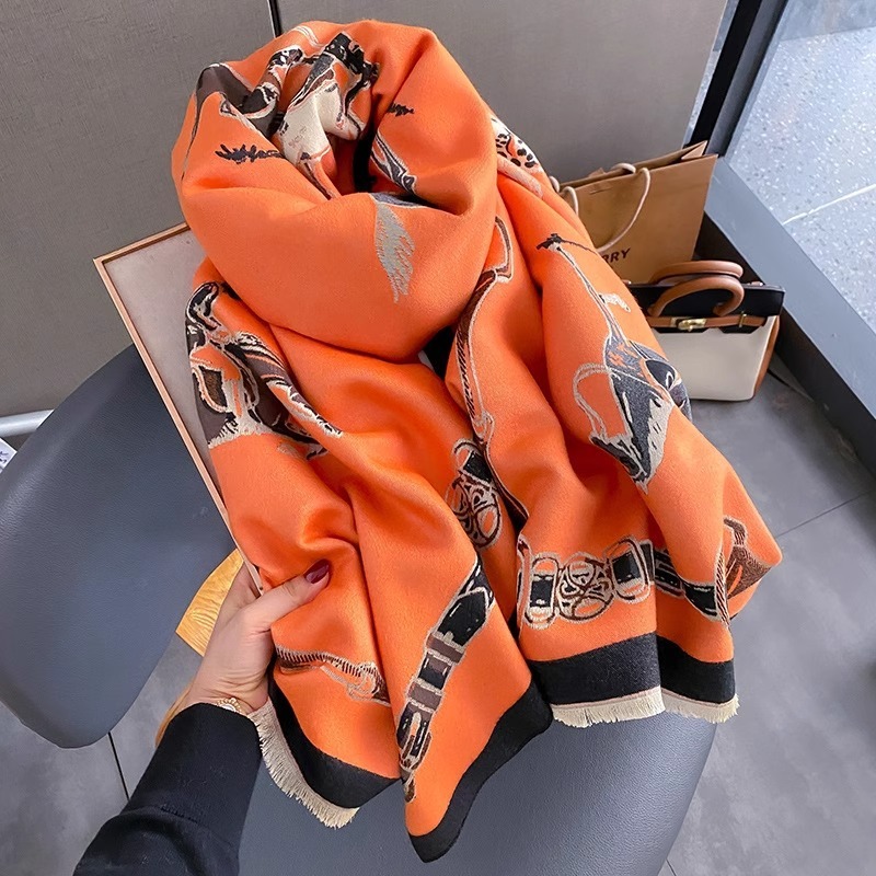 ผ้าพันคอแคชเมียร์เทียมลายม้าเร - Men Accessories For Neck บทวิจารณ์และราคา