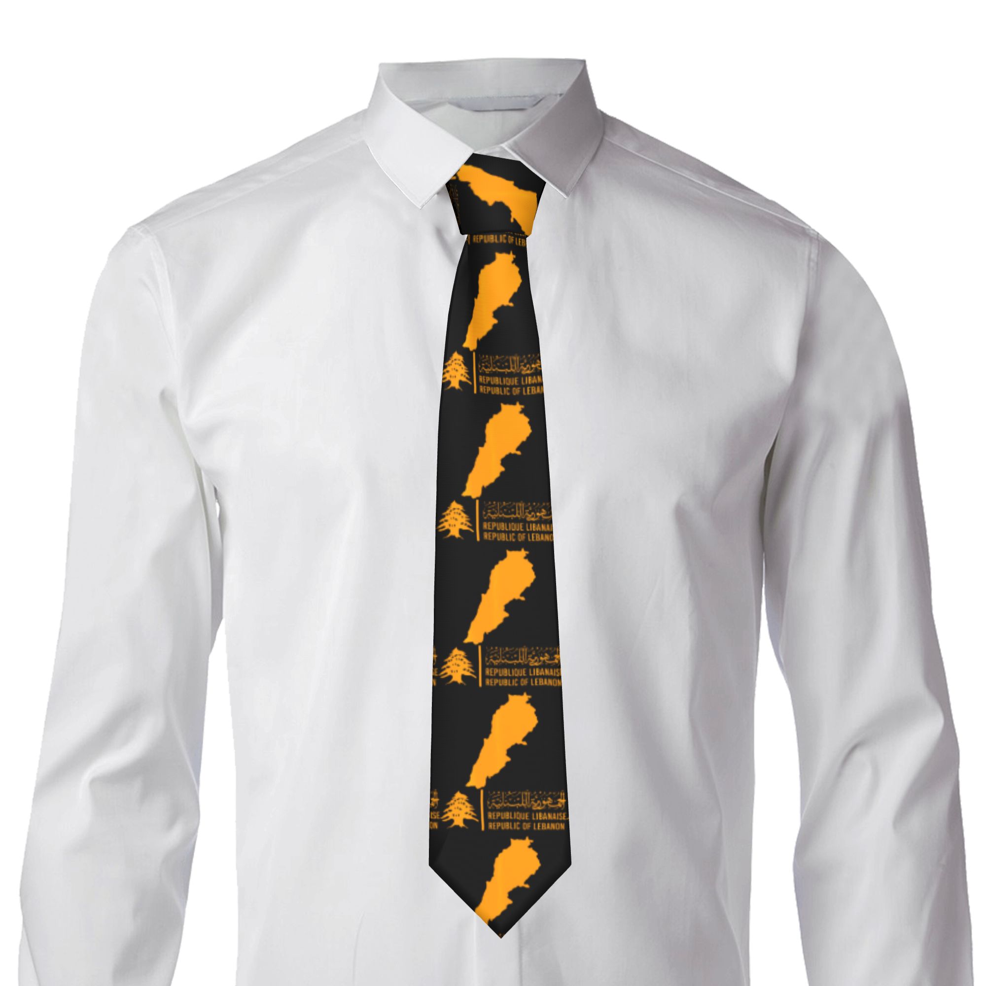 เนคไทลายธงชาติเลบานอน ลายแผนที - Men Accessories Lebanon บทวิจารณ์และราคา