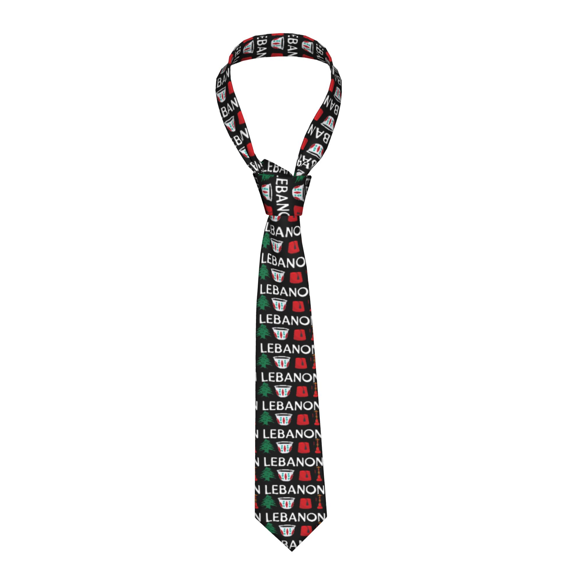 เนคไทลายธงชาติเลบานอนสำหรับผู้ - Men Accessories Lebanon บทวิจารณ์และราคา
