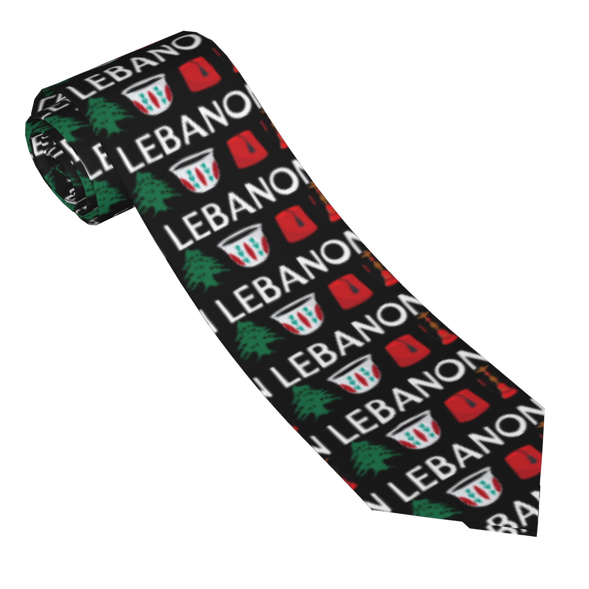 เนคไทลายธงชาติเลบานอนสำหรับผู้ - Men Accessories Lebanon บทวิจารณ์และราคา