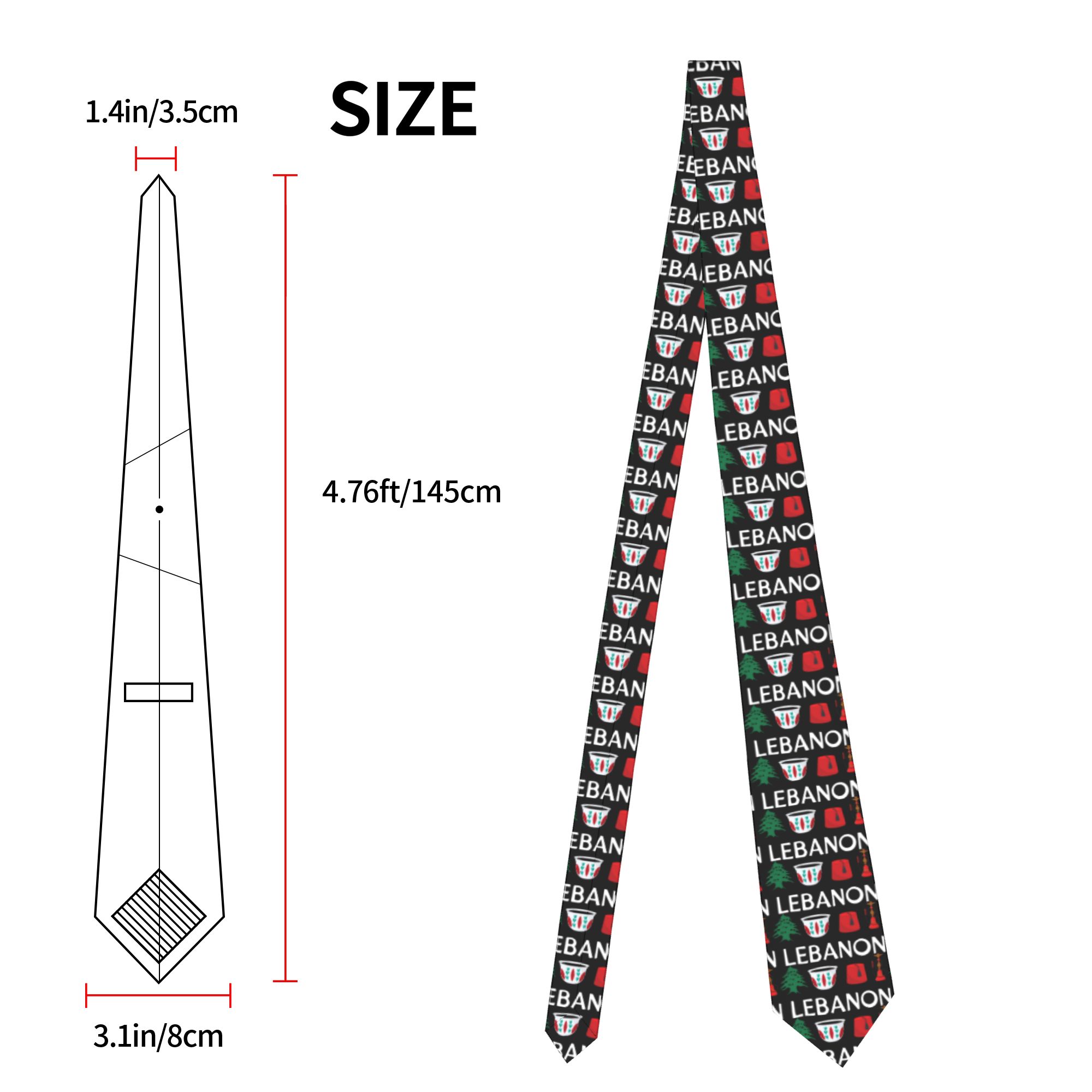 เนคไทลายธงชาติเลบานอนสำหรับผู้ - Men Accessories Lebanon บทวิจารณ์และราคา