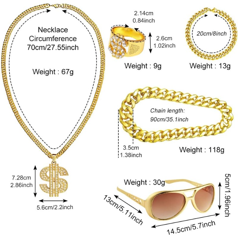 ชุดฮิปฮอป 5 ชิ้น, อุปกรณ์แต่งก - Men Accessories Ring And Bracelet บทวิจารณ์และราคา