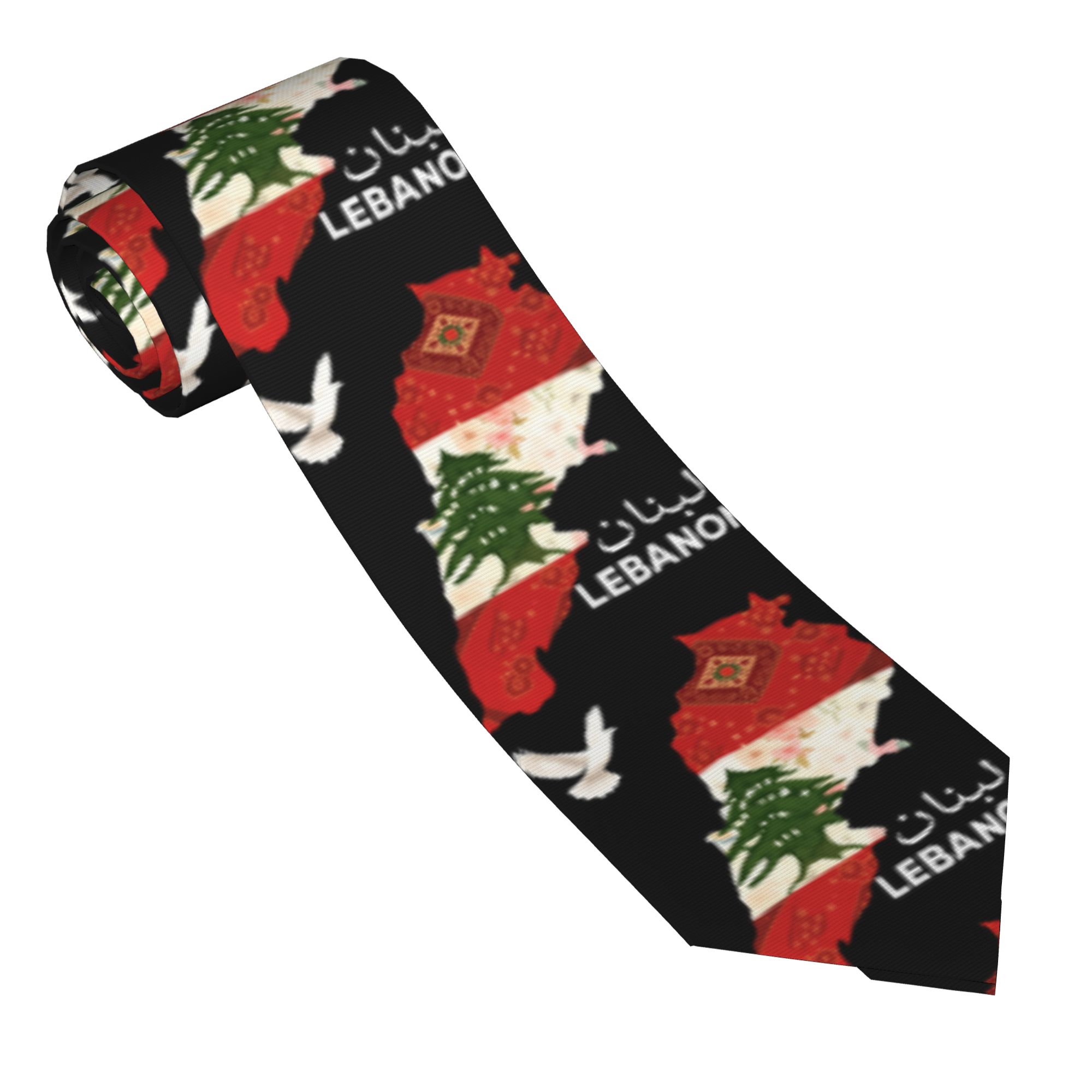เนคไทลายธงชาติเลบานอน ลายแผนที - Men Accessories Lebanon บทวิจารณ์และราคา