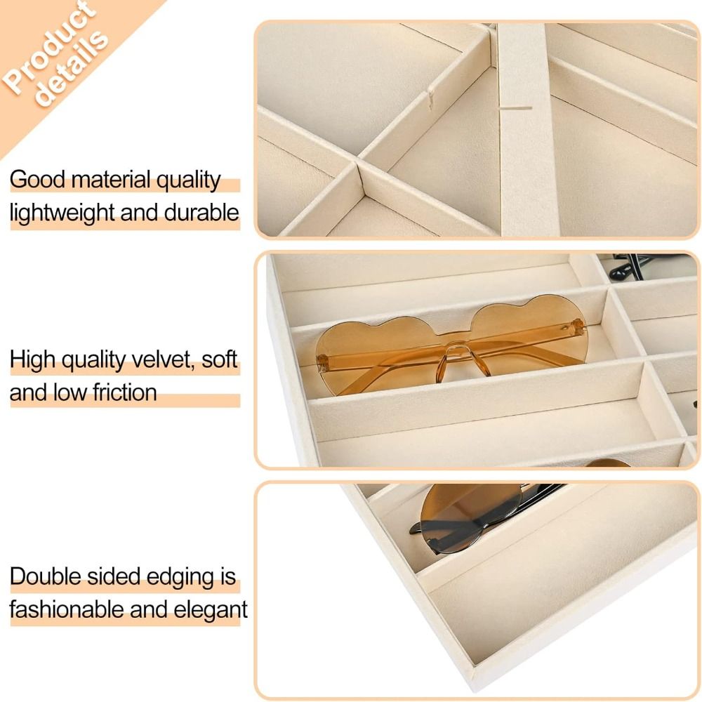 ที่เก็บแว่นตาสีเบจเทา แบบซ้อนก - Men'S Accessories Organizer Tray บทวิจารณ์และราคา