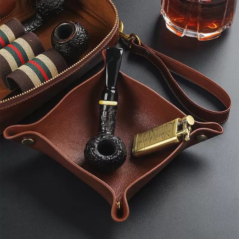 กระเป๋าใส่ไปป์หนังแท้ พกพาสะดว - Men'S Accessories Organizer Tray บทวิจารณ์และราคา