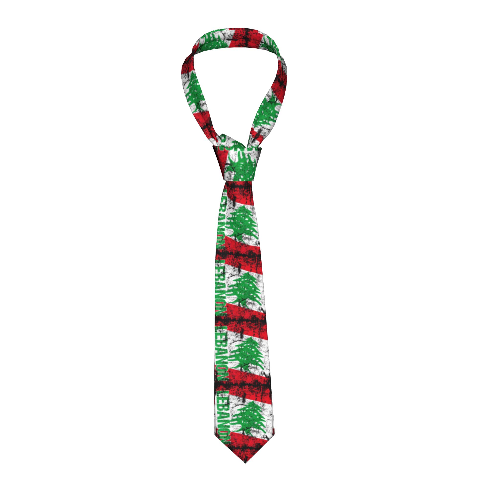 เนคไทลายธงชาติเลบานอนสไตล์วินเ - Men Accessories Lebanon บทวิจารณ์และราคา
