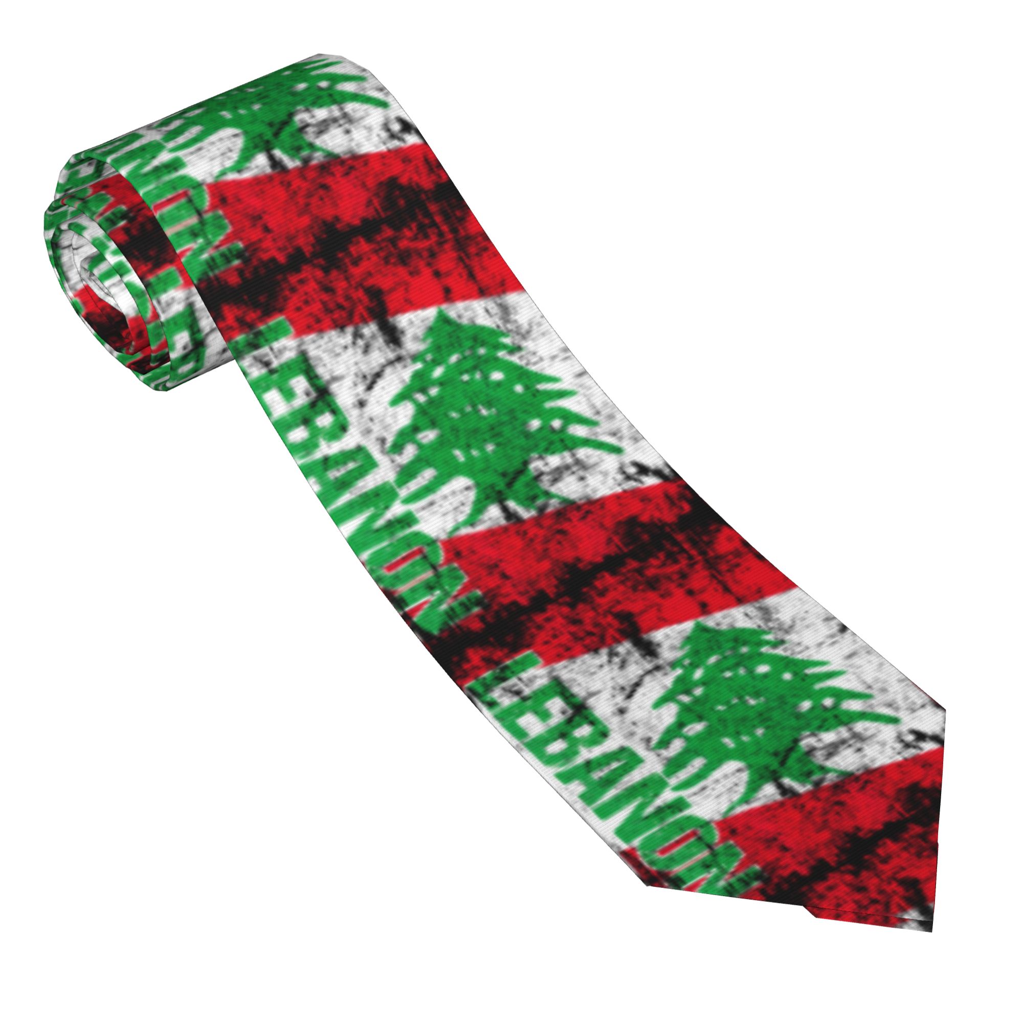เนคไทลายธงชาติเลบานอนสไตล์วินเ - Men Accessories Lebanon บทวิจารณ์และราคา